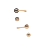 Dognlar Sigma Turkish Rosette Door Handle Set  Golden Matte