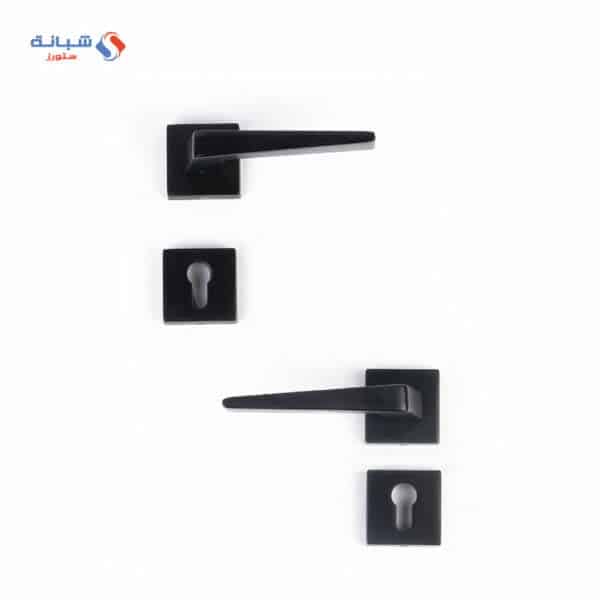 Shabana Doganlar Turkey Door Handle Set With Cylinder 4 Pcs Black Matt 342