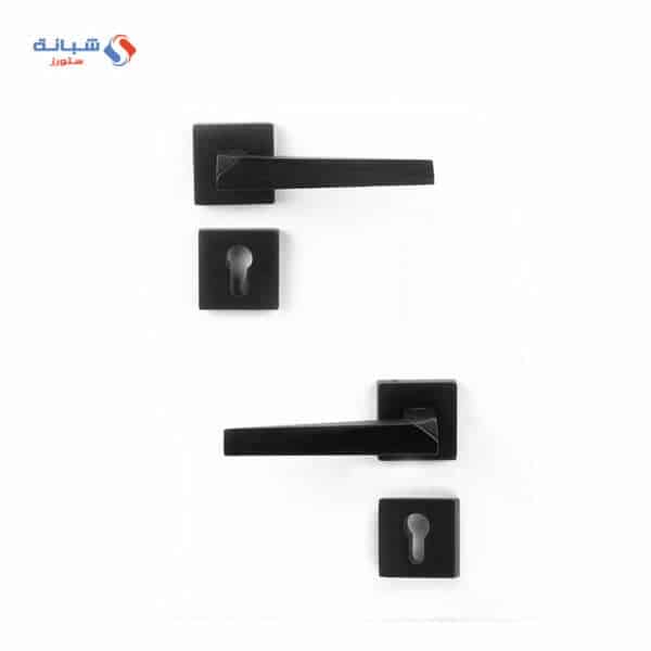 Shabana Doganlar Turkey Door Handle Set With Cylinder 4 Pcs Black Matt 347