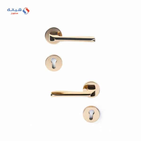 Shabana Doganlar Turkey Door Handle Set With Cylinder 4 Pcs Gold 276