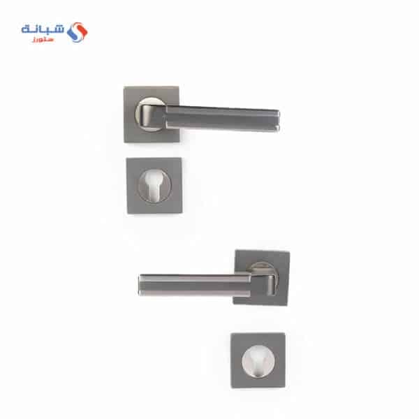 Shabana Doganlar Turkey Door Handle Set With Cylinder 4 Pcs Nickel Fame