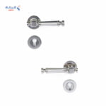Shabana Doganlar Turkey Door Handle Set With Cylinder 4 Pcs Nickel Matt