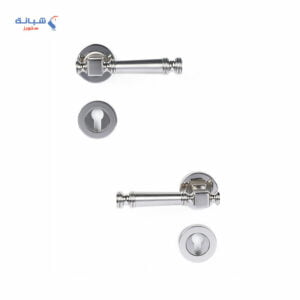 Shabana Doganlar Turkey Door Handle Set With Cylinder 4 Pcs Nickel Matt