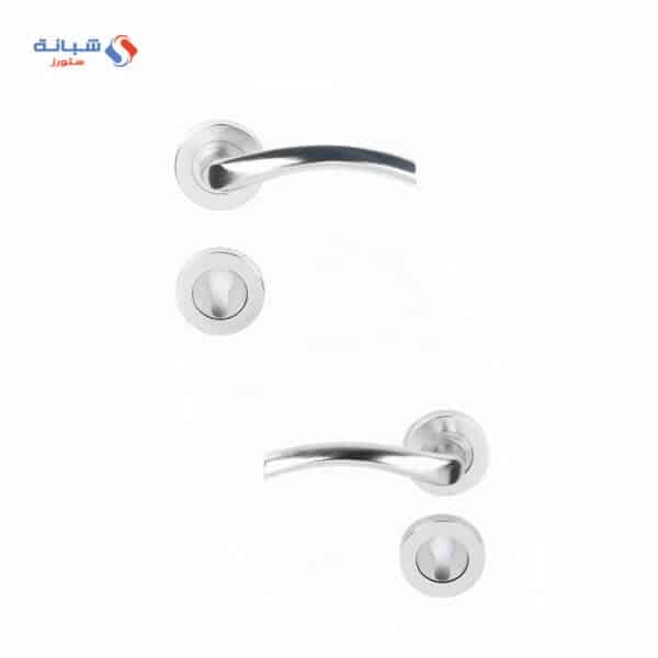 Shabana Doganlar Turkey Door Handle Set With Cylinder 4 Pcs Nickel Matt 225