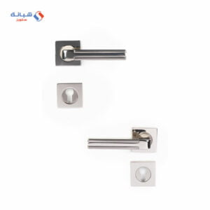 Shabana Doganlar Turkey Door Handle Set With Cylinder 4 Pcs Nickel Matt 233