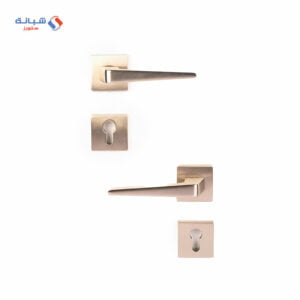 Shabana Doganlar Turkey Door Handle Set With Cylinder 4 Pcs Nickel Matt