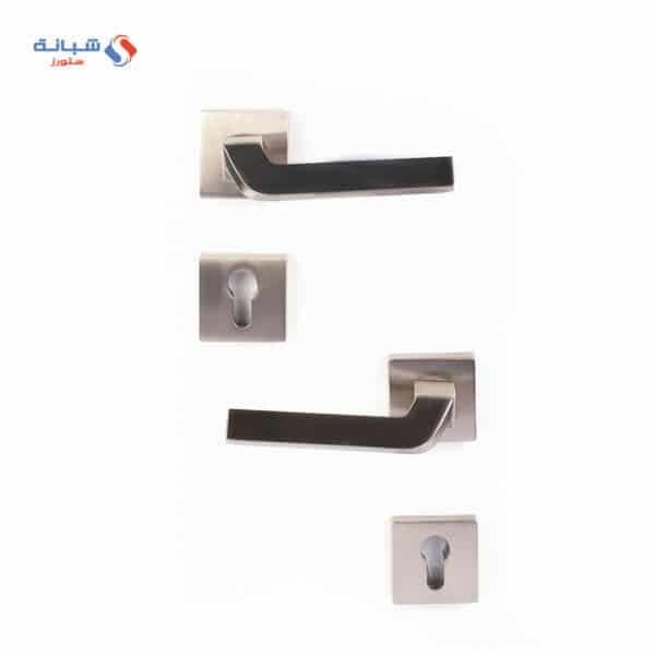 Shabana Doganlar Turkey Door Handle Set With Cylinder 4 Pcs Nickel Matt 350