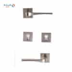 Shabana Sicuro Door Handle Set With Cylinder 4 Pcs Nickel Matt