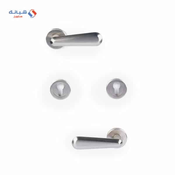 Shabana Sicuro Door Handle Set With Cylinder 4 Pcs Nickel Matt 515