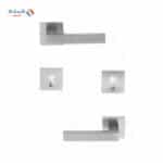 Shabana Sicuro Door Handle Set With Cylinder 4 Pcs Nickel Matt 557