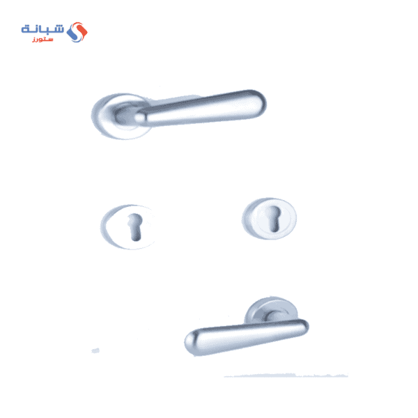 Shabana Stores SICURO Door Handle Set With Cylinder 4 Pcs Chrome Matt 510