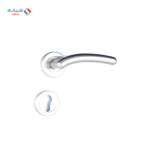 Shabana Stores SICURO Door Handle Set With Cylinder 4 Pcs Nickel Matt