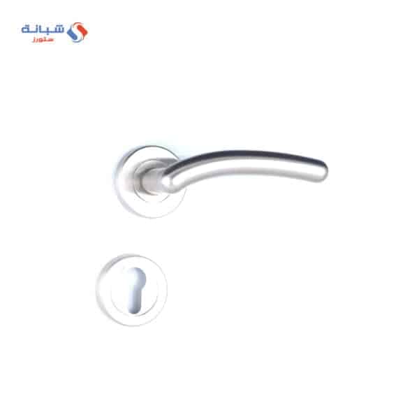 Shabana Stores SICURO Door Handle Set With Cylinder 4 Pcs Nickel Matt