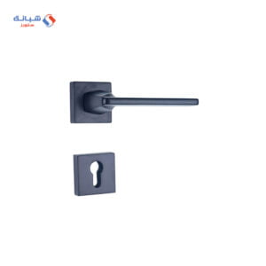 Shabana Stores doganlar Door Handle Set With Cylinder 4 Pcs Black