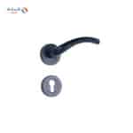 Shabana Stores doganlar Door Handle Set With Cylinder 4 Pcs Black Matt 336