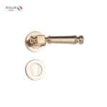 Shabana Stores doganlar Door Handle Set With Cylinder 4 Pcs Gold Matt Gold