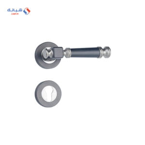 Shabana Stores doganlar Door Handle Set With Cylinder 4 Pcs Nickel Fame