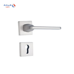 Shabana Stores doganlar Door Handle Set With Cylinder 4 Pcs Nickel Matt