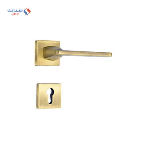 Shabana Stores doganlar Door Handle Set With Cylinder 4 Pcs Oxide