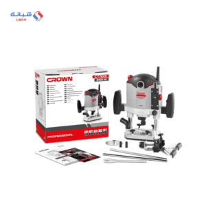 Shabana stores Crown Router 2100 Watt 12 MM Beige Black x3 1