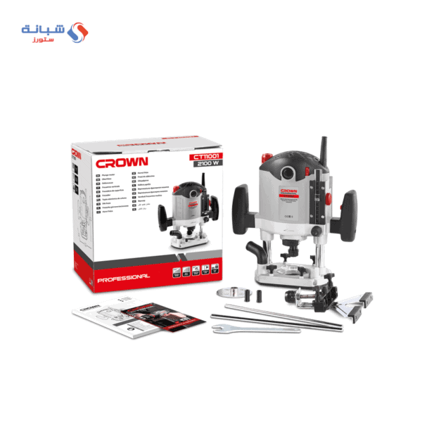Shabana stores Crown Router 2100 Watt 12 MM Beige Black x3 1