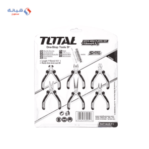 Shabana stores Total Metal Mini Pliers Set 6 Pieces 115 MM Petroleum 1