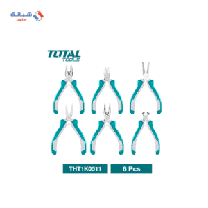 Shabana stores Total Metal Mini Pliers Set 6 Pieces 115 MM Petroleum x2 1