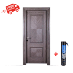 Barry Wood Interior Wooden Door Melamin  Code Mp106 Dark Gray 8090 Cm