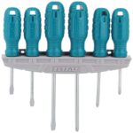 Total Screwdriver Set 6 Pieces   Plastic Hand