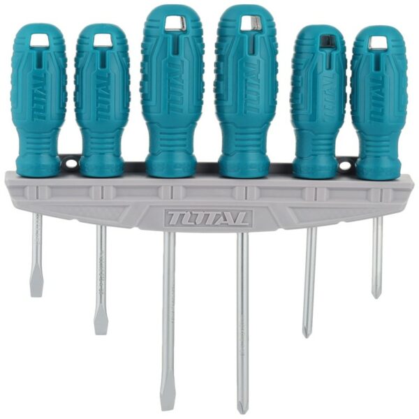 Total Screwdriver Set 6 Pieces - Plastic Hand