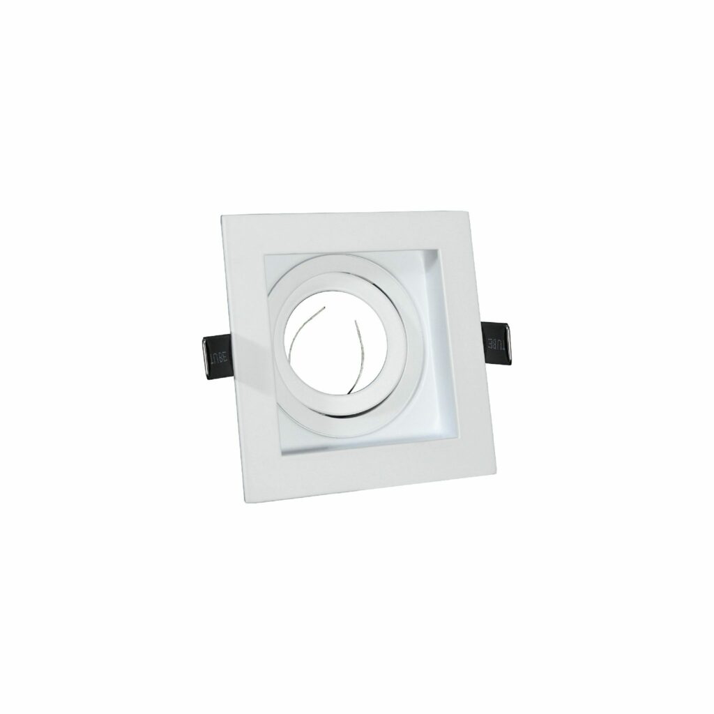 سبوت 1 عين ميتال مربع غاطس ابيض سادة