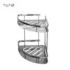 Bathroom Corner Stainless Steel 2 Floors - Silver