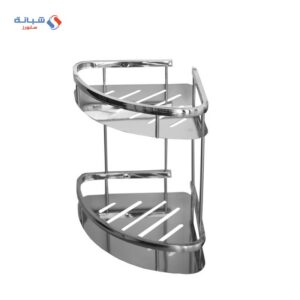 Bathroom Corner Stainless Steel 2 Floors Silver