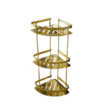 Bathroom Corner  Stainless Steel 3 Floors   Golden