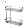 Bathroom Corner Stainless Steel 2 Floors - Silver