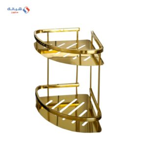 Bathroom Corner Stainless Steel 2 Floors Golden