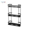 Bathroom Corner Stainless Steel 3 Floors - Black