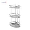 Bathroom Corner Stainless Steel 3 Floors - Silver