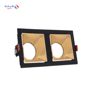 سبوت ثنائي مجوف معدن 2 عين اطار اسود حلقات ذهبي
