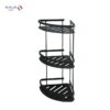 Bathroom Corner Stainless Steel 3 Floors - Black