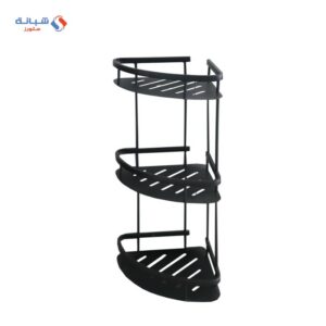 Bathroom Corner Stainless Steel 3 Floors - Black