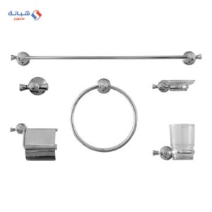 Turkish Bath Accessories Set Of 6 Pieces Chrome