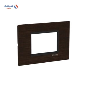 Schneider Wood Cover Frame 3 Slots-dark Brown/black