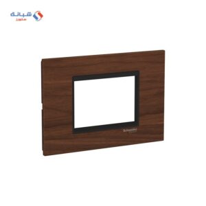 Schneider Wood Cover Frame 3 Slots-light Brown/black