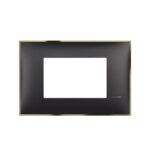 Bticino  Cover Frame 3 hole Classia  Black Gold
