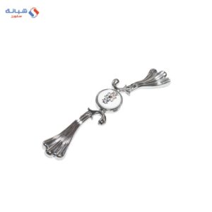 Furniture Handle 9.6 Cm-silver/porcelain