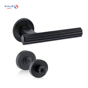 Rosette Dognlar Turkish Fest Bathroom Door Handle Set – Matt Black
