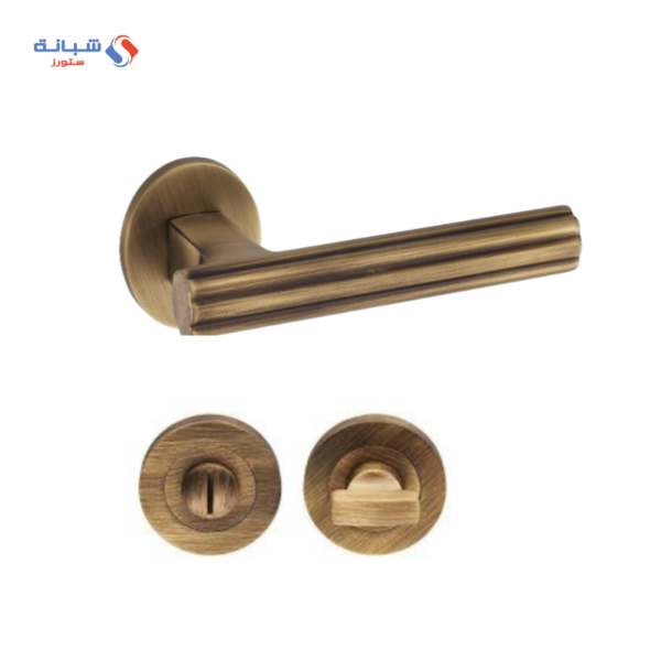 Rosette Dognlar Turkish Fest Bathroom Door Handle Set – Yellow Oxide