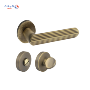 Rosette Dognlar Turkish Marin Cylinder Door Handle Set – Yellow Oxide