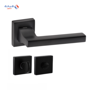 Rosette Dognlar Turkish Turkuaz Bathroom Door Handle Set – Matt Black